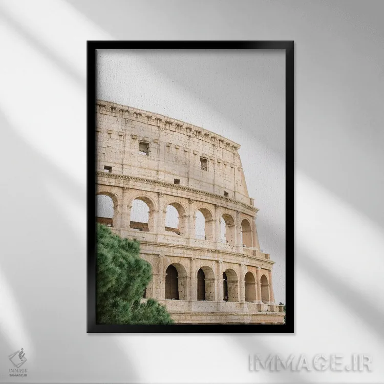 تابلو دکوراتیو Rome, Italy,کلوسئوم شماره ۱، رم، ایتالیا اثر لاولی لیتل هوم کو - نمای قابدار مشکی