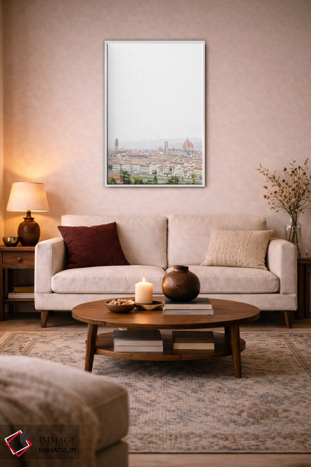 تابلو دکوراتیو Florence, Italy,منظره شهری شماره ۲، فلورانس، ایتالیا اثر لاولی لیتل هوم کو - D3W