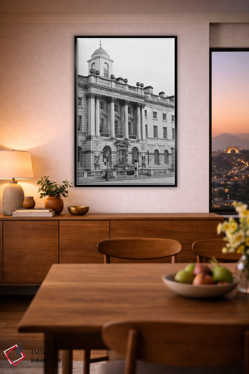 تابلو دکوراتیو London, England In Black & White,ساختمان، لندن، انگلس… اثر لاولی لیتل هوم کو - D3B