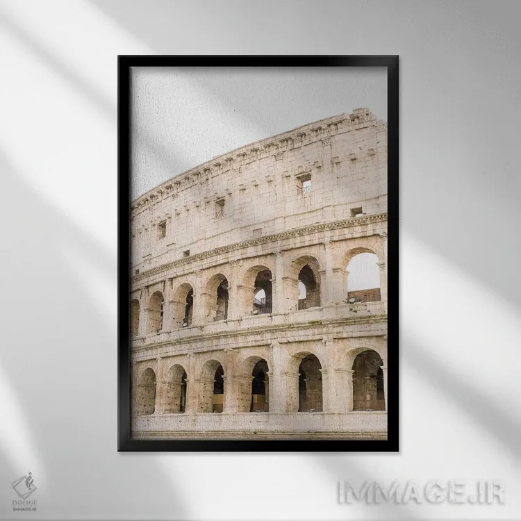تابلو دکوراتیو Rome, Italy,کلوسئوم شماره ۲، رم، ایتالیا اثر لاولی لیتل هوم کو - نمای قابدار مشکی