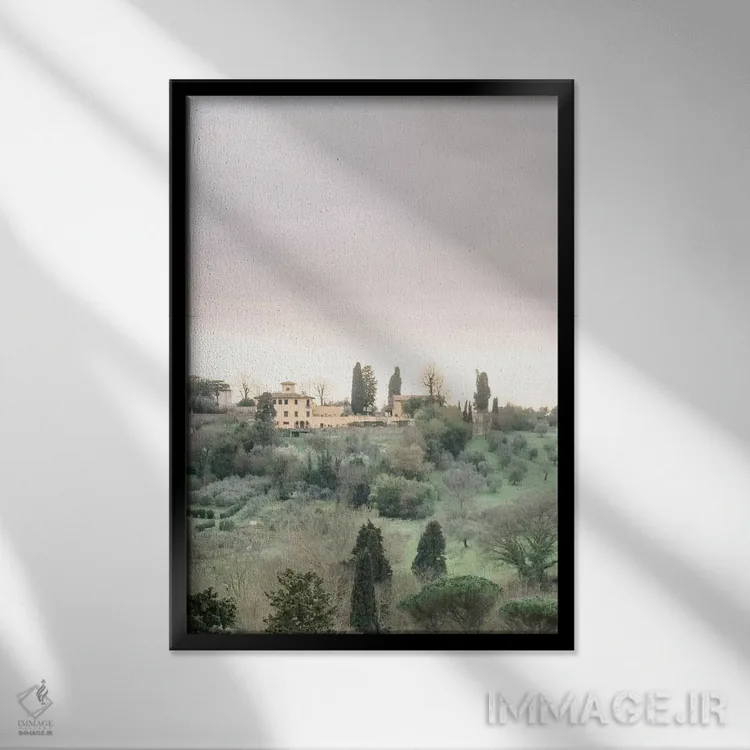 تابلو دکوراتیو Tuscany, Italy,روستا و حومه شماره ۵، توسکانی، ایتالیا اثر لاولی لیتل هوم کو - نمای قابدار مشکی