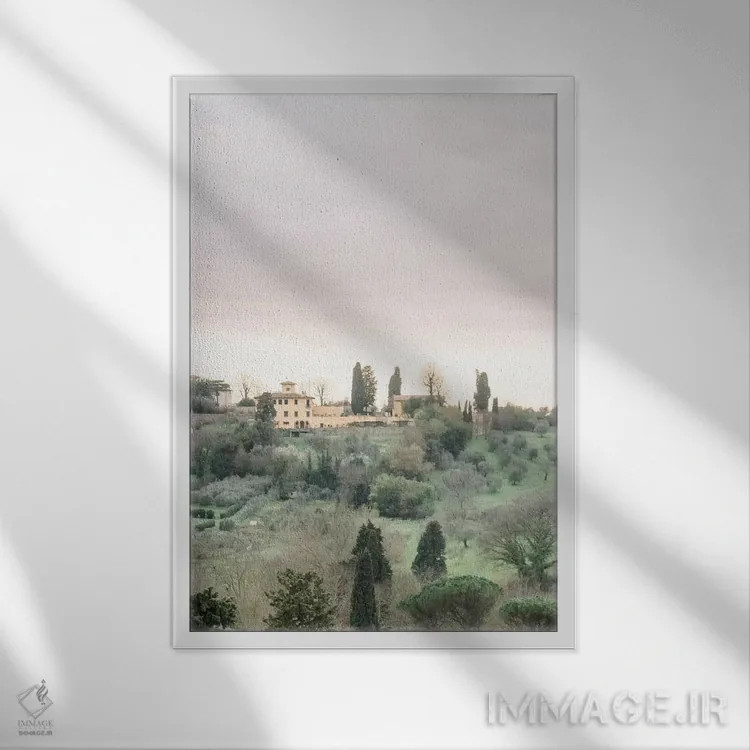 تابلو دکوراتیو Tuscany, Italy,روستا و حومه شماره ۵، توسکانی، ایتالیا اثر لاولی لیتل هوم کو - نمای قابدار سفید