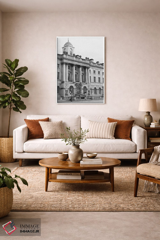 تابلو دکوراتیو London, England In Black & White,ساختمان، لندن، انگلس… اثر لاولی لیتل هوم کو - D5W