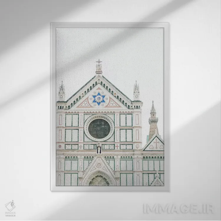 تابلو دکوراتیو Florence, Italy,کلیسای جامع دومو شماره ۲، فلورانس، ای… اثر لاولی لیتل هوم کو - نمای قابدار سفید