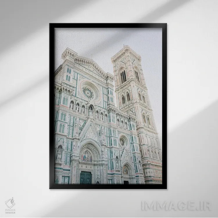 تابلو دکوراتیو Florence, Italy,کلیسای جامع دومو شماره ۳، فلورانس، ای… اثر لاولی لیتل هوم کو - نمای قابدار مشکی
