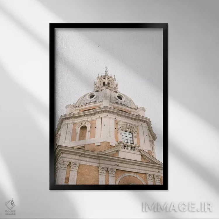 تابلو دکوراتیو Rome, Italy,گنبد، رم، ایتالیا اثر لاولی لیتل هوم کو - نمای قابدار مشکی