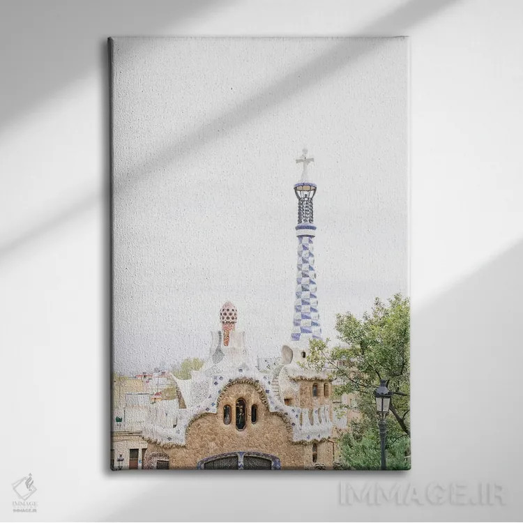تابلو دکوراتیو Park Güell, Barcelona, Spain,آثار گائودی، پارک گوئل… اثر لاولی لیتل هوم کو - نمای روبهرو روی دیوار