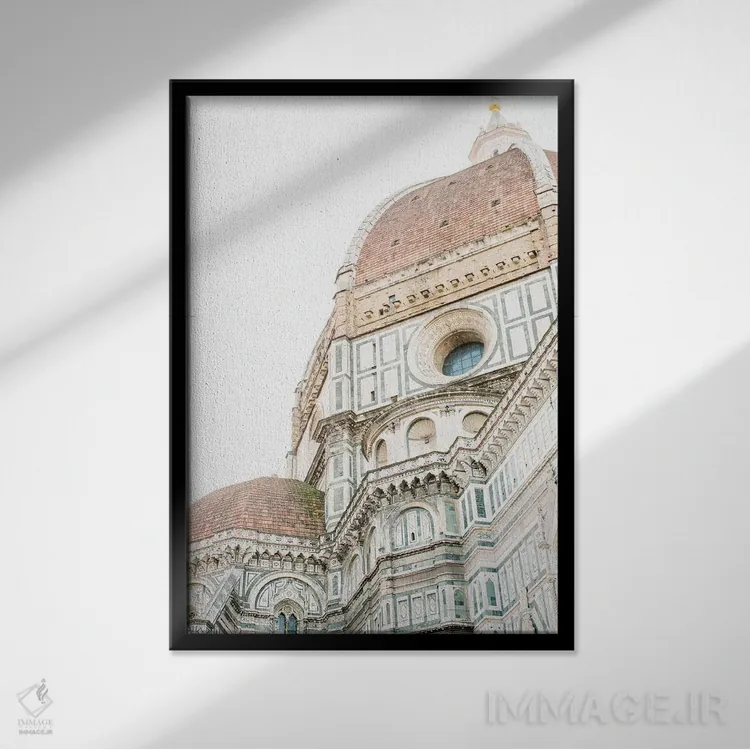 تابلو دکوراتیو Florence, Italy,گنبد کلیسای جامع دومو، فلورانس، ایتال… اثر لاولی لیتل هوم کو - نمای قابدار مشکی