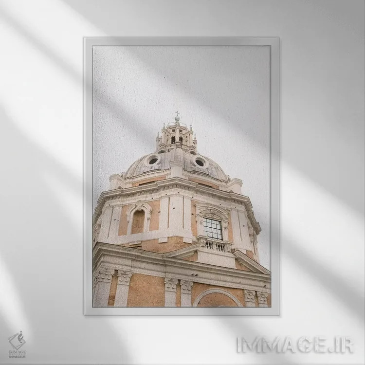 تابلو دکوراتیو Rome, Italy,گنبد، رم، ایتالیا اثر لاولی لیتل هوم کو - نمای قابدار سفید