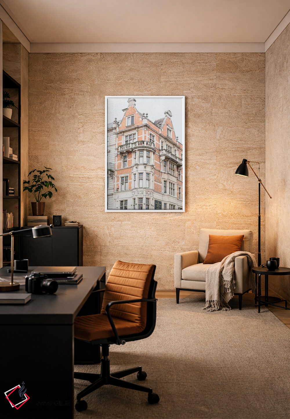 تابلو دکوراتیو London, England,گوشه ساختمان، لندن، انگلستان اثر لاولی لیتل هوم کو - D6W