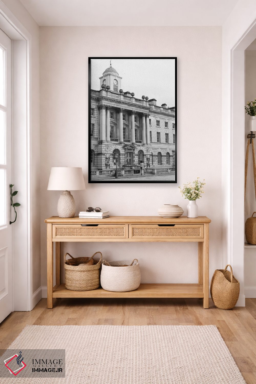 تابلو دکوراتیو London, England In Black & White,ساختمان، لندن، انگلس… اثر لاولی لیتل هوم کو - D6B