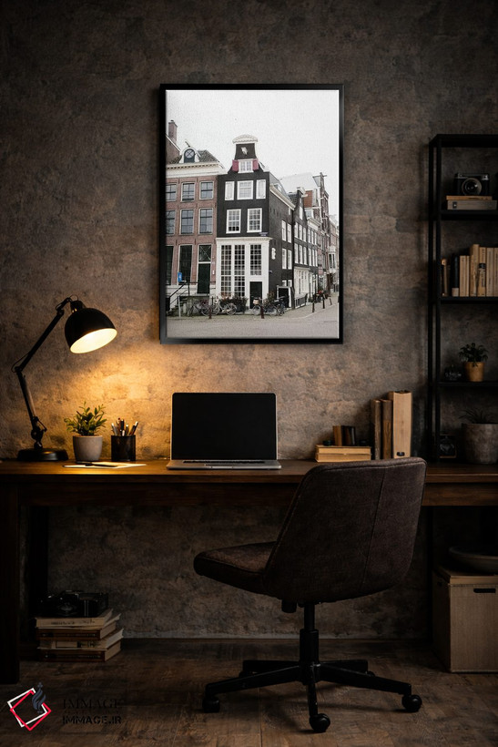 تابلو دکوراتیو Amsterdam,خانه های کانالی شماره ۳، آمستردام اثر لاولی لیتل هوم کو - D6B