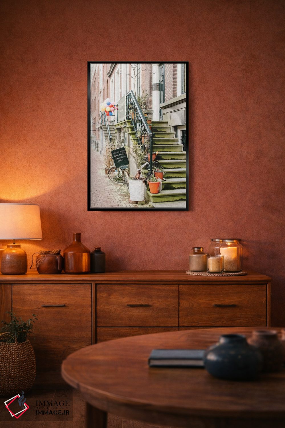 تابلو دکوراتیو Golden Bend Neighborhood, Amsterdam,دوچرخه، محله گلدن… اثر لاولی لیتل هوم کو - D4B