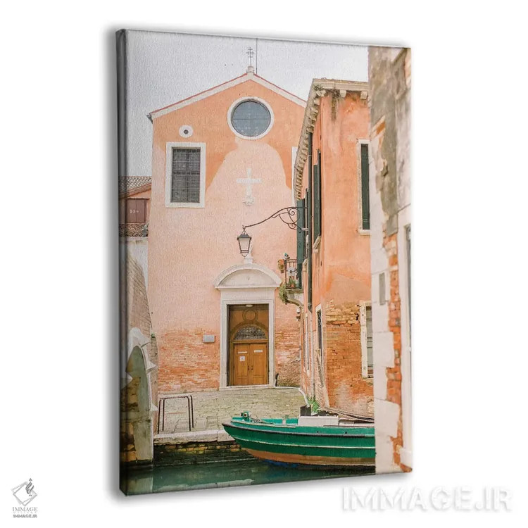 تابلو دکوراتیو Venice, Italy,قایق سبز، ونیز، ایتالیا اثر لاولی لیتل هوم کو - نمای پرسپکتیو محصول