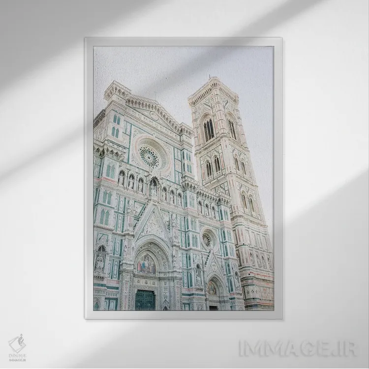 تابلو دکوراتیو Florence, Italy,کلیسای جامع دومو شماره ۳، فلورانس، ای… اثر لاولی لیتل هوم کو - نمای قابدار سفید