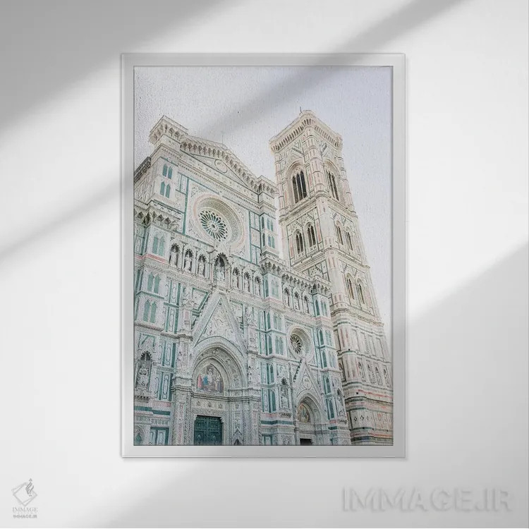 تابلو دکوراتیو Florence, Italy,کلیسای جامع دومو شماره ۳، فلورانس، ای… اثر لاولی لیتل هوم کو - نمای قابدار سفید