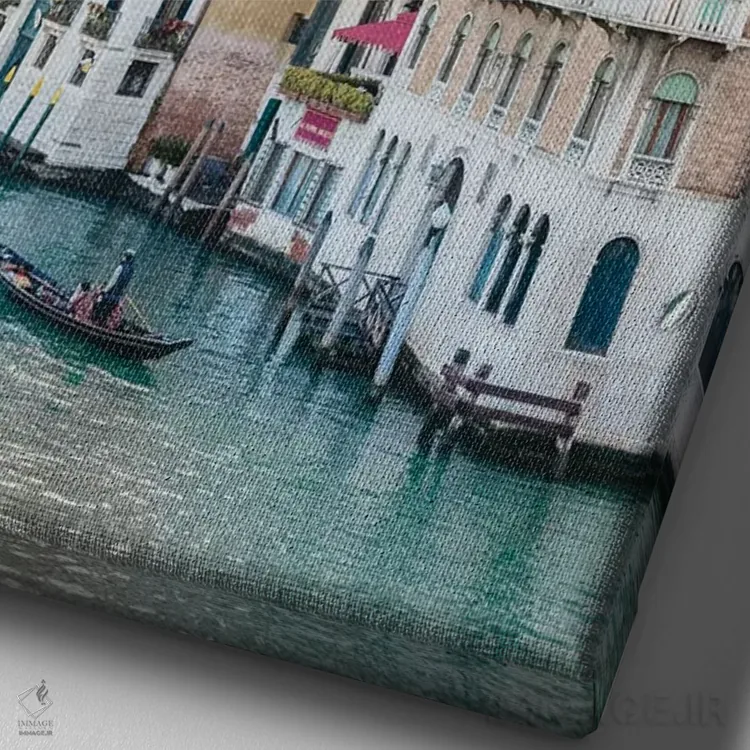 تابلو دکوراتیو Venice, Italy,گوندولاها کنار کانال، ونیز، ایتالیا اثر لاولی لیتل هوم کو - نمای نزدیک بافت بوم