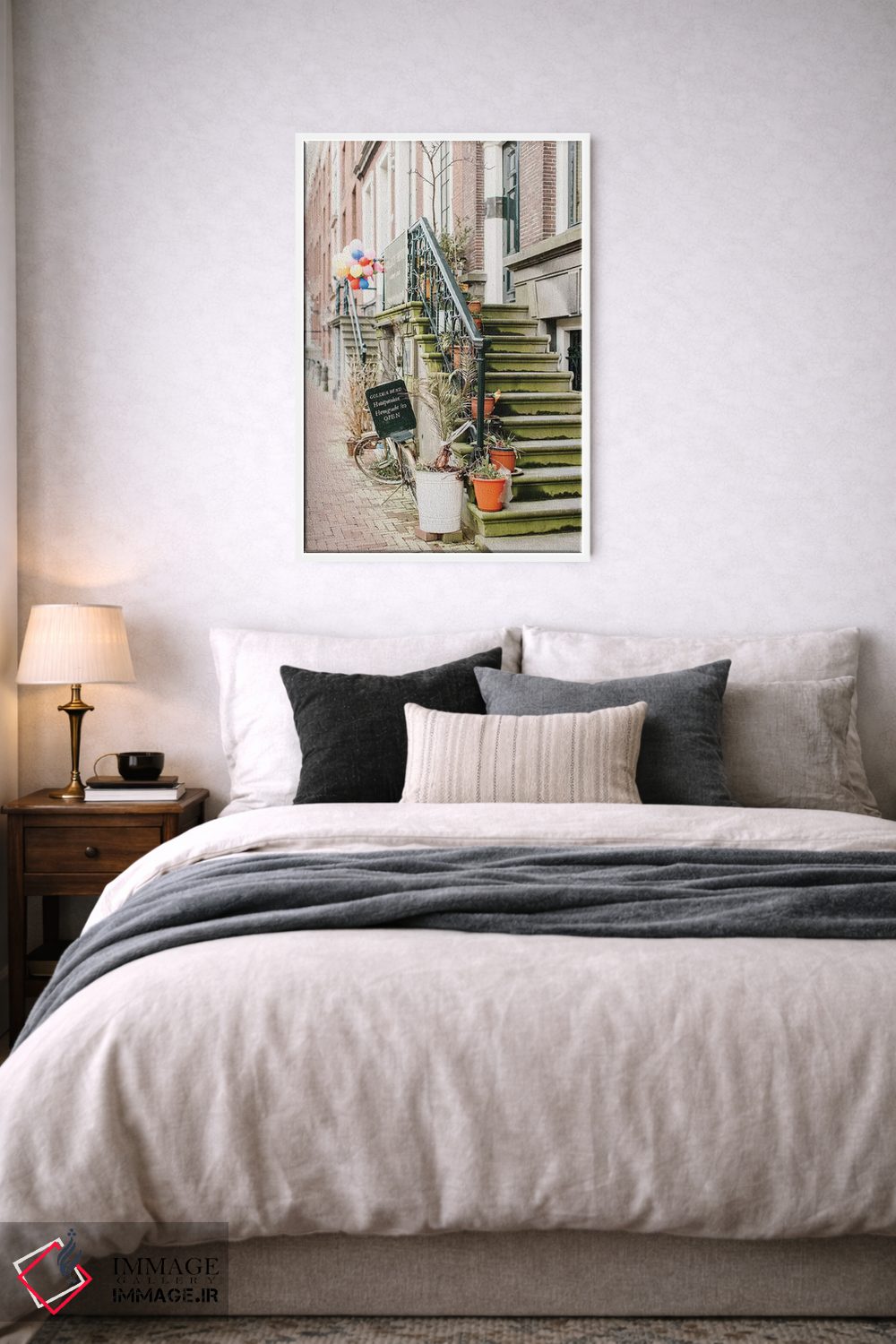 تابلو دکوراتیو Golden Bend Neighborhood, Amsterdam,دوچرخه، محله گلدن… اثر لاولی لیتل هوم کو - D5W