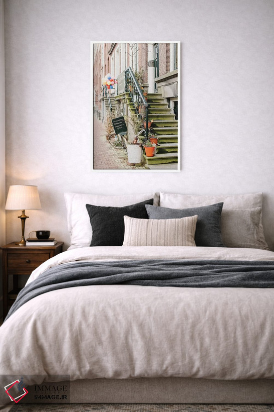 تابلو دکوراتیو Golden Bend Neighborhood, Amsterdam,دوچرخه، محله گلدن… اثر لاولی لیتل هوم کو - D5W