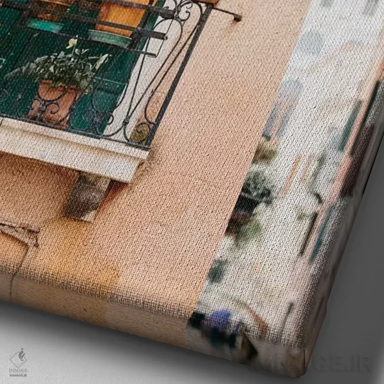 تابلو دکوراتیو Venice, Italy,کرکره های سبز، ونیز، ایتالیا اثر لاولی لیتل هوم کو - نمای نزدیک بافت بوم