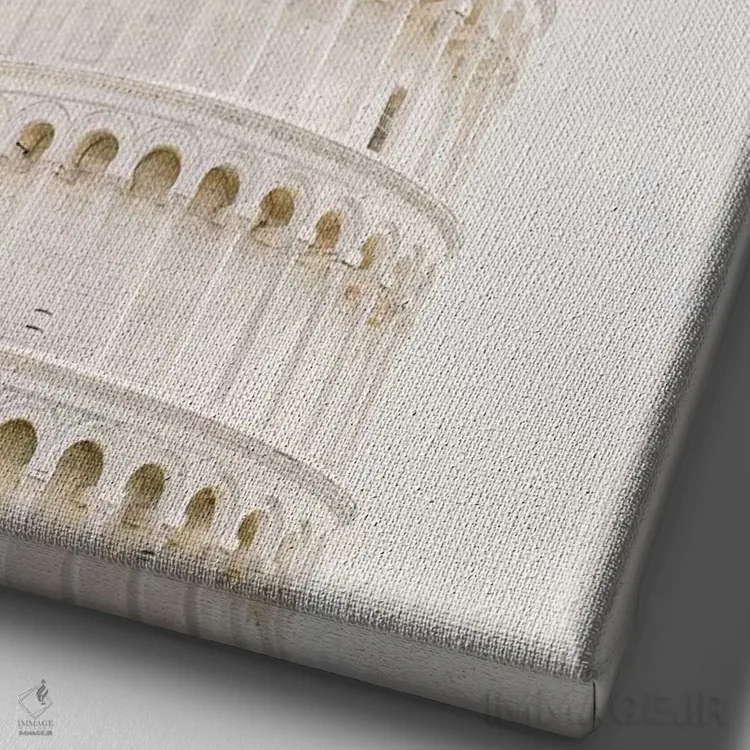 تابلو دکوراتیو Pisa, Italy,برج کج پیزا II، پیزا، ایتالیا اثر لاولی لیتل هوم کو - نمای نزدیک بافت بوم