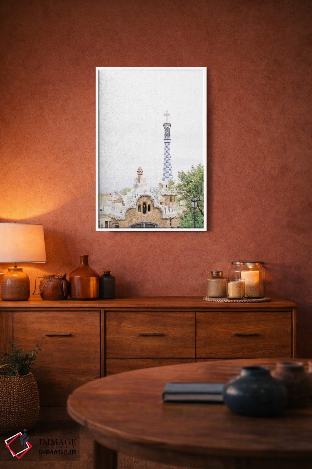 تابلو دکوراتیو Park Güell, Barcelona, Spain,آثار گائودی، پارک گوئل… اثر لاولی لیتل هوم کو - D4W