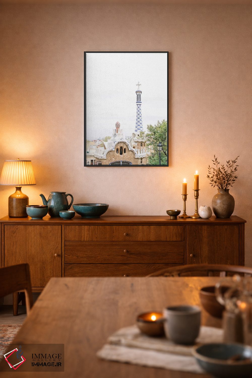 تابلو دکوراتیو Park Güell, Barcelona, Spain,آثار گائودی، پارک گوئل… اثر لاولی لیتل هوم کو - D6B