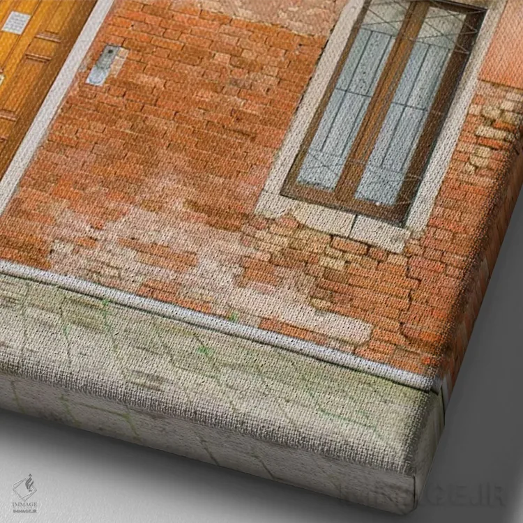 تابلو دکوراتیو Venice, Italy,ساختمان پاستلی، ونیز، ایتالیا اثر لاولی لیتل هوم کو - نمای نزدیک بافت بوم