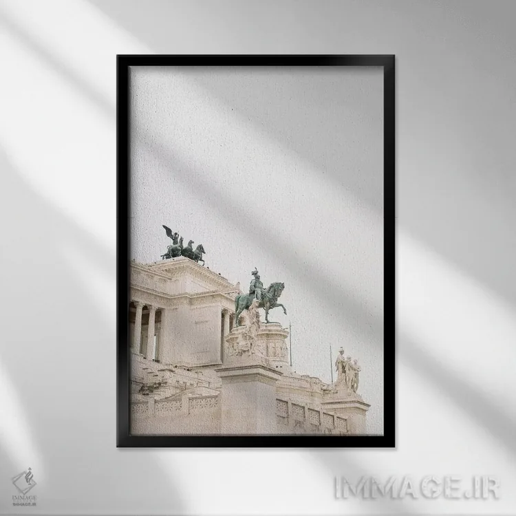 تابلو دکوراتیو Rome, Italy,بنای ملی، رم، ایتالیا اثر لاولی لیتل هوم کو - نمای قابدار مشکی