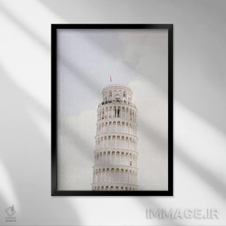 تابلو دکوراتیو Pisa, Italy,برج کج پیزا I، پیزا، ایتالیا اثر لاولی لیتل هوم کو - نمای قابدار مشکی
