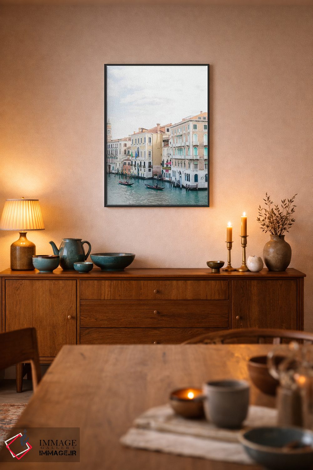 تابلو دکوراتیو Venice, Italy,گوندولاها کنار کانال، ونیز، ایتالیا اثر لاولی لیتل هوم کو - D6B