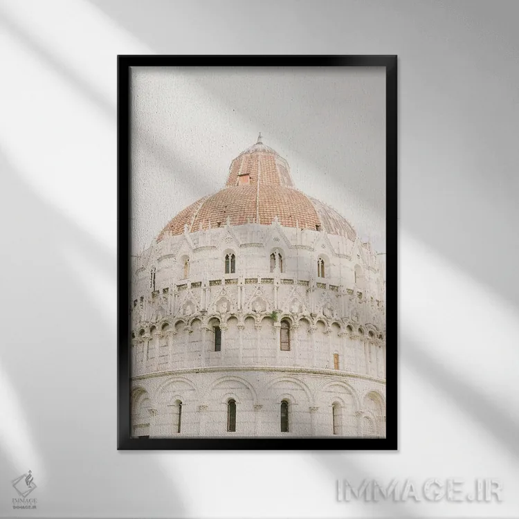 تابلو دکوراتیو Pisa, Italy,غسل تعمیدگاه پیزا، پیزا، ایتالیا اثر لاولی لیتل هوم کو - نمای قابدار مشکی