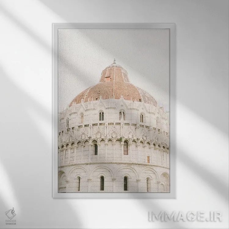 تابلو دکوراتیو Pisa, Italy,غسل تعمیدگاه پیزا، پیزا، ایتالیا اثر لاولی لیتل هوم کو - نمای قابدار سفید