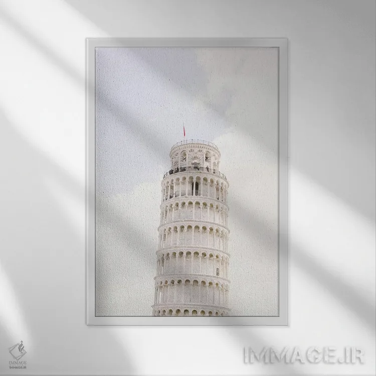 تابلو دکوراتیو Pisa, Italy,برج کج پیزا I، پیزا، ایتالیا اثر لاولی لیتل هوم کو - نمای قابدار سفید