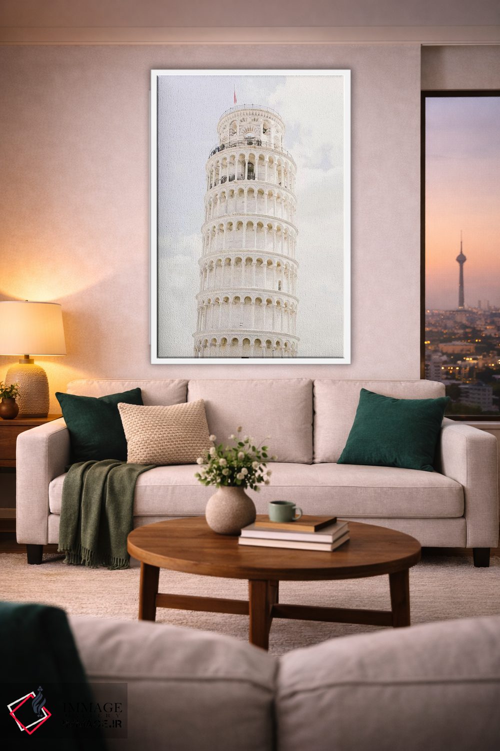 تابلو دکوراتیو Pisa, Italy,برج کج پیزا II، پیزا، ایتالیا اثر لاولی لیتل هوم کو - D1W