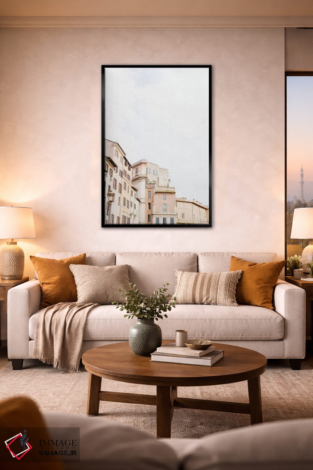 تابلو دکوراتیو Rome, Italy,پشت بام مینیمال II، رم، ایتالیا اثر لاولی لیتل هوم کو - D3B