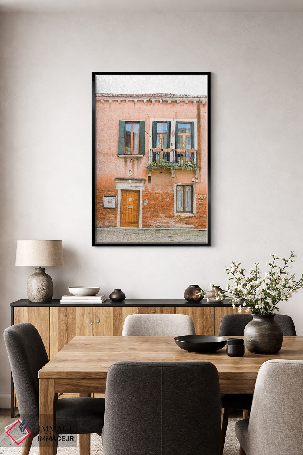 تابلو دکوراتیو Venice, Italy,ساختمان پاستلی، ونیز، ایتالیا اثر لاولی لیتل هوم کو - D4B