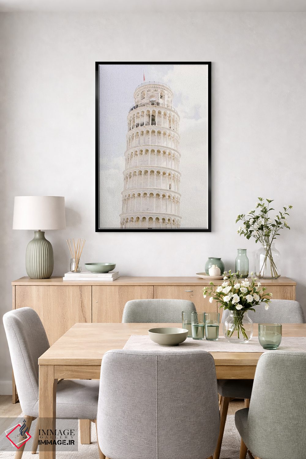 تابلو دکوراتیو Pisa, Italy,برج کج پیزا II، پیزا، ایتالیا اثر لاولی لیتل هوم کو - D6B