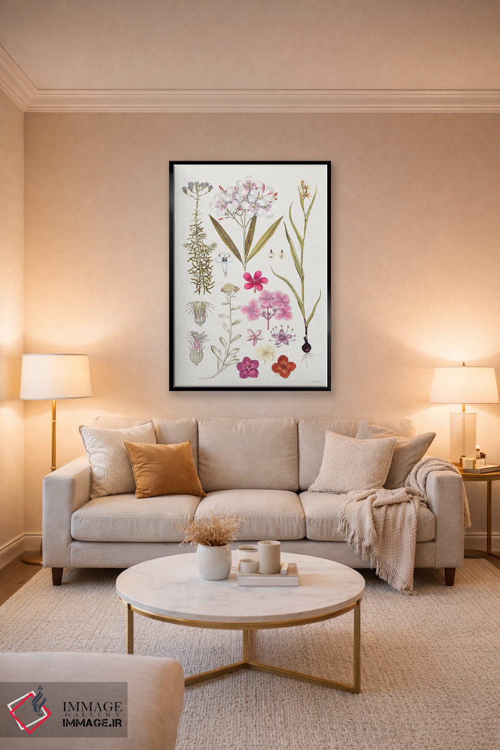 تابلو دکوراتیو مطالعه شکوفه های قدیمی اثر لترد اند لایند - D3B