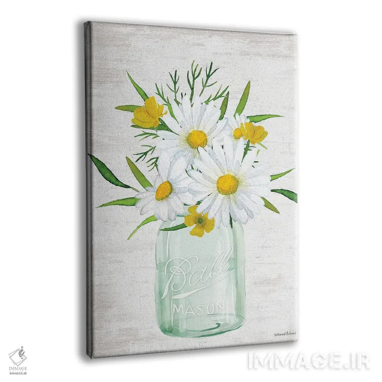 تابلو مدرن دسته گل گل ها III اثر لترد اند لایند - نمای پرسپکتیو محصول