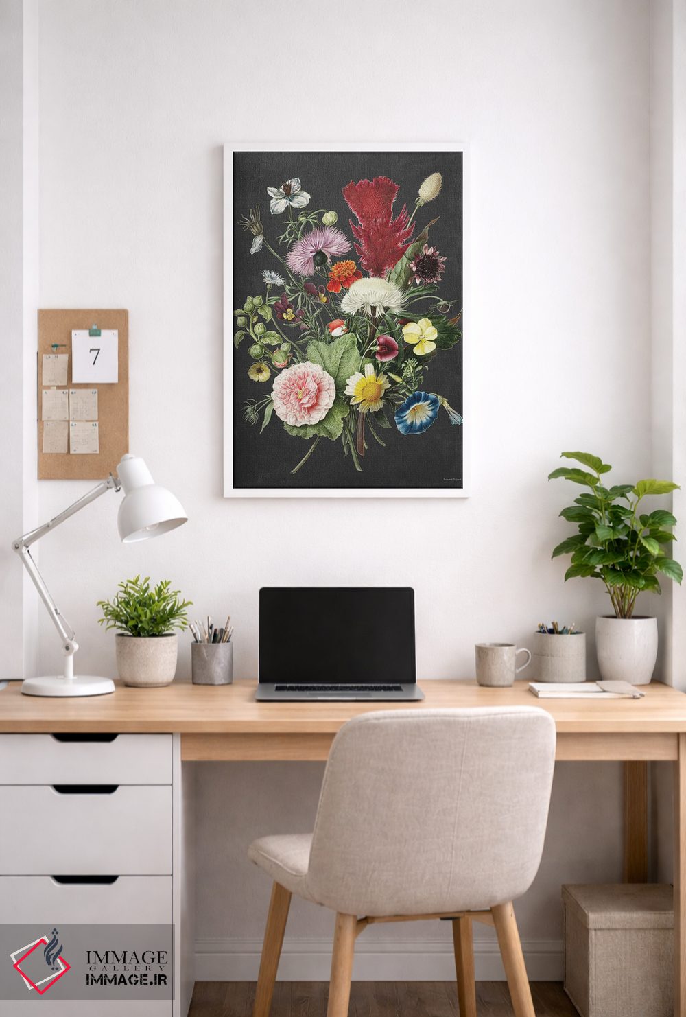 تابلو دکوراتیو دسته گل قدیمی اثر لترد اند لایند - D4W