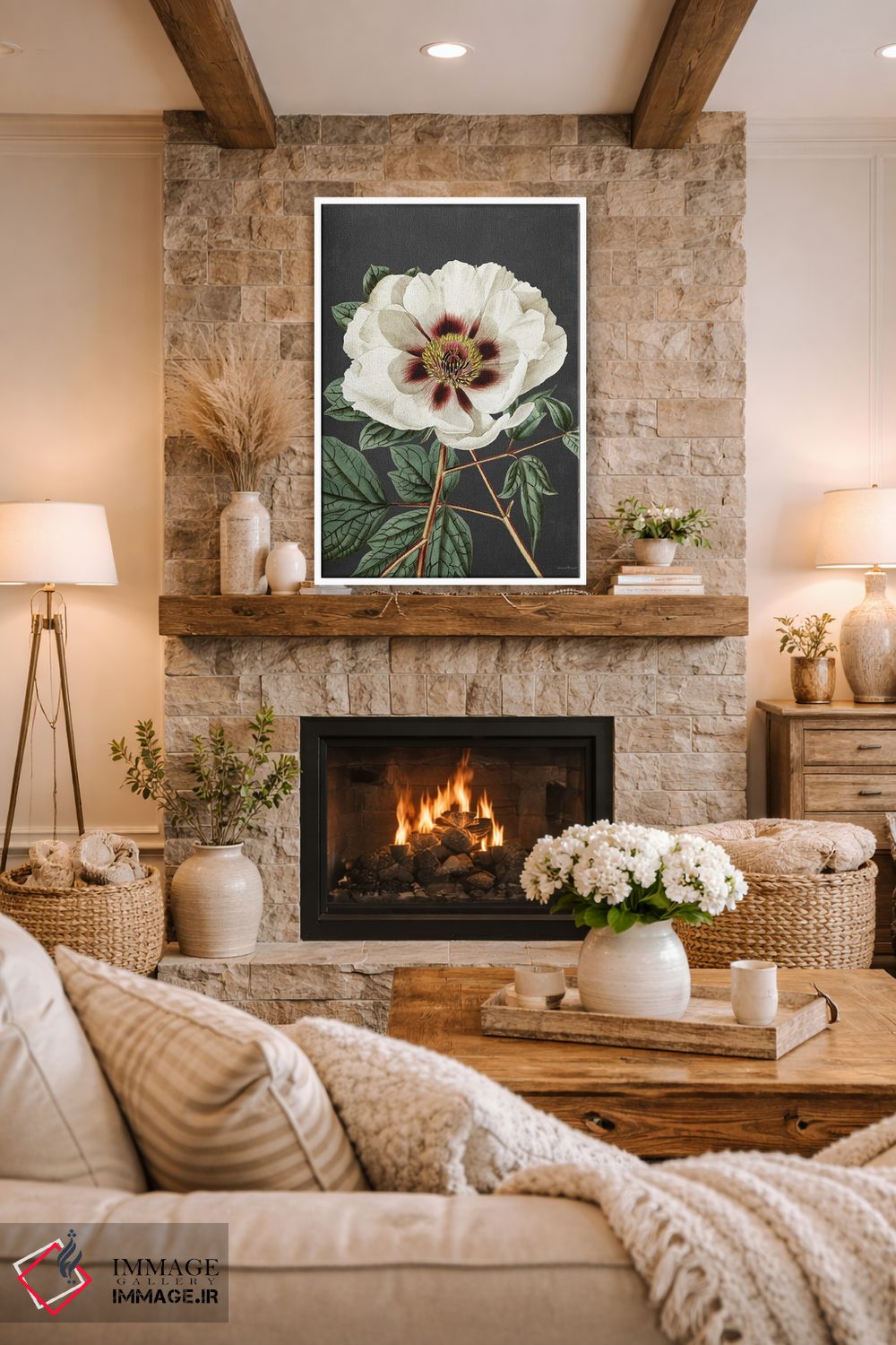 تابلو دکوراتیو رز قدیمی اثر لترد اند لایند - D1W