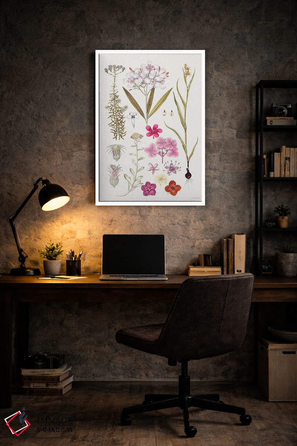 تابلو دکوراتیو مطالعه شکوفه های قدیمی اثر لترد اند لایند - D6W