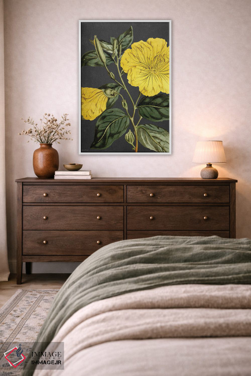 تابلو دکوراتیو پیچک زرد اثر لترد اند لایند - D2W