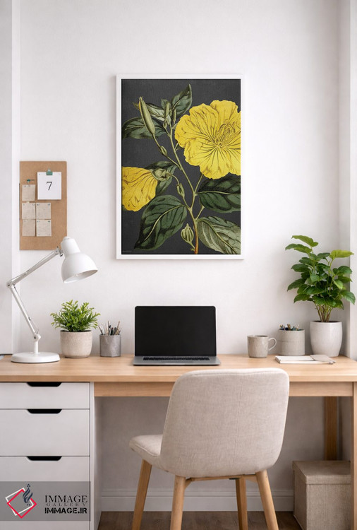 تابلو دکوراتیو پیچک زرد اثر لترد اند لایند - D3W