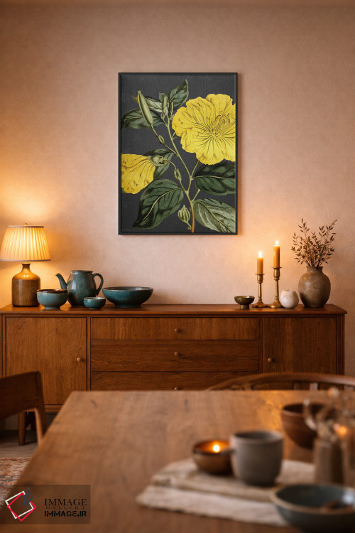 تابلو دکوراتیو پیچک زرد اثر لترد اند لایند - D6B