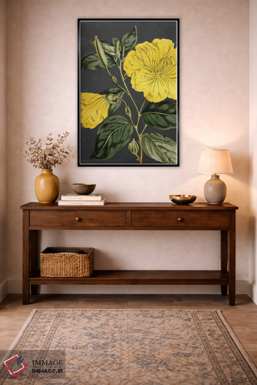 تابلو دکوراتیو پیچک زرد اثر لترد اند لایند - D5B