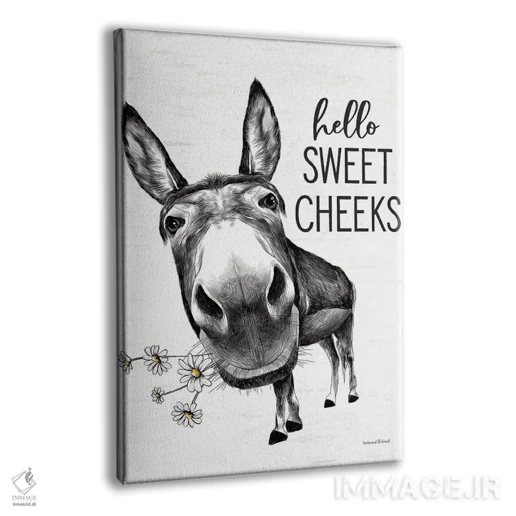 تابلو دکوراتیو سلام به الاغ لپ شیرین اثر لترد اند لایند - نمای پرسپکتیو محصول