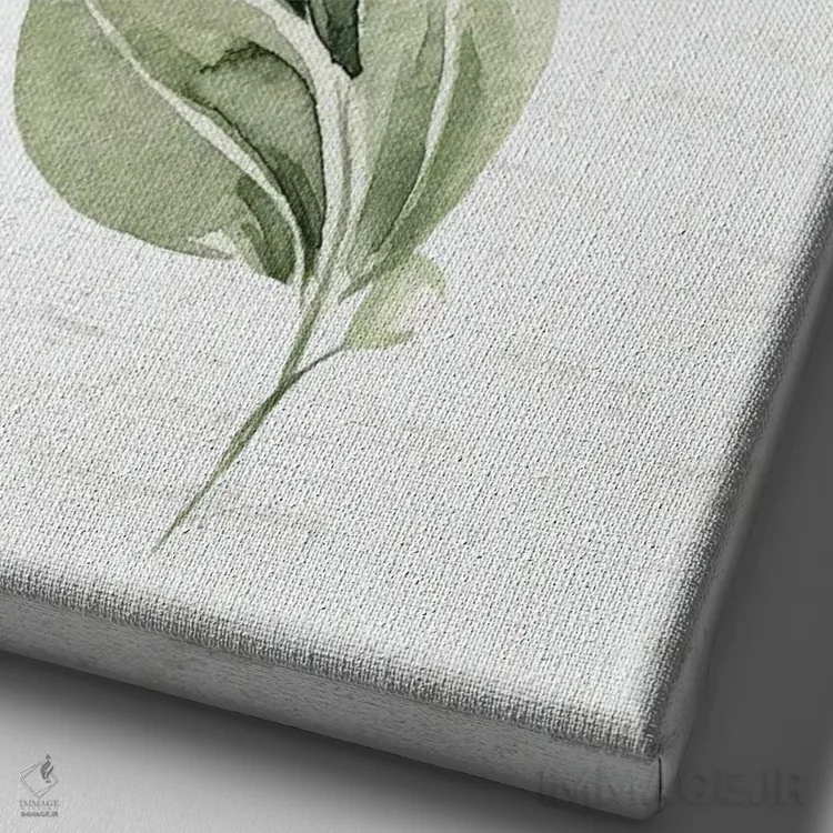 تابلو مینیمال پناهگاه برگدار V اثر لترد اند لایند - نمای نزدیک بافت بوم