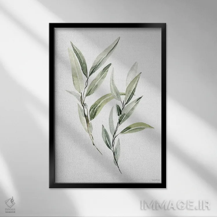 تابلو مینیمال پناهگاه برگدار XI اثر لترد اند لایند - نمای قابدار مشکی